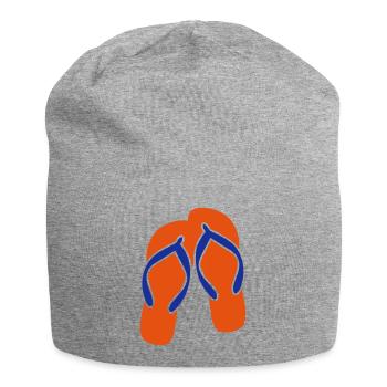 Paar Zunge Zange Flip Flop Sommer 1 - Jersey-Beanie - Grau meliert - Vorne