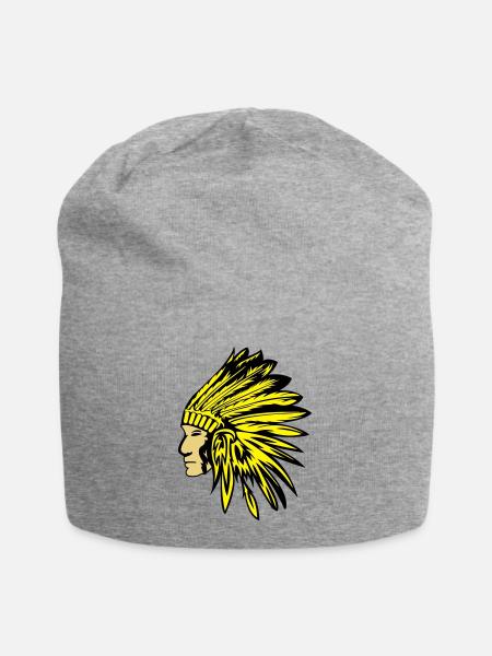 indianer - Jersey-Beanie - Grau meliert