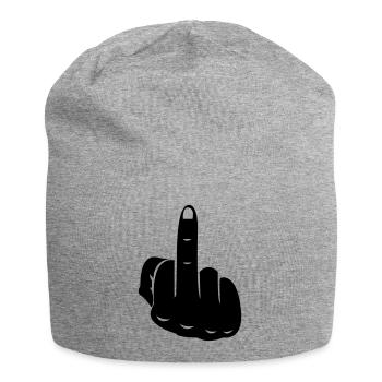 fuck_1 - Jersey-Beanie - Grau meliert - Vorne