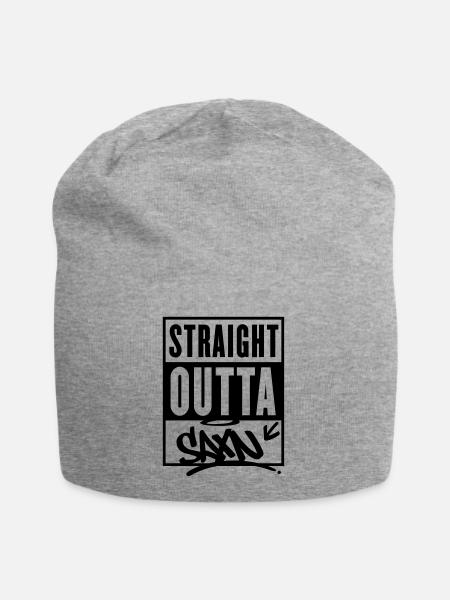 straight outta saxn sachsen - Jersey-Beanie - Grau meliert