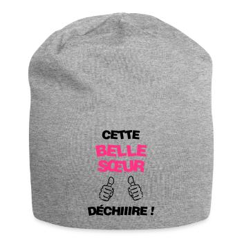 Sister in law Brother Schwester Belle Soeur Frère - Jersey Beanie - heather grey - Front