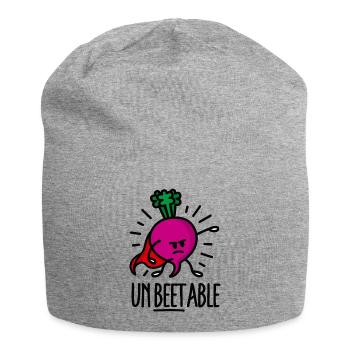 Unbeetable / unbeatable beetroot beet light - Jersey Beanie - heather grey - Front