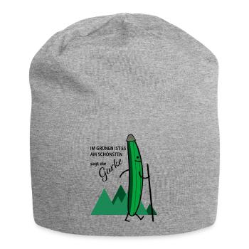 Wandernde Gurke (c) - Jersey-Beanie - Grau meliert - Vorne