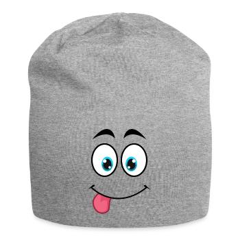 carnaval visage-drôle-cadeau-drôle - Bonnet en jersey - gris chiné - Devant