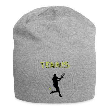 tennis. tennis player. i love tennis. gift - Jersey Beanie - heather grey - Front