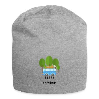 happy Camper - Roadtrip - Fernweh - Jersey-Beanie - Grau meliert - Vorne
