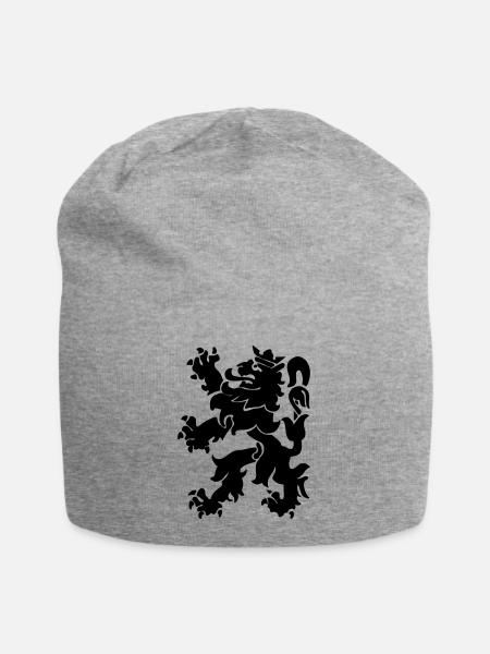 Löwenlöwe Lowe León Krone - Jersey-Beanie - Grau meliert
