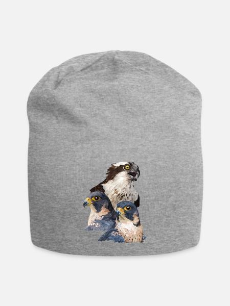 Raubvögel - Jersey-Beanie - Grau meliert