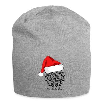 Bach seal / monogram / coat of arms with Santa Claus cap - Jersey Beanie - heather grey - Front
