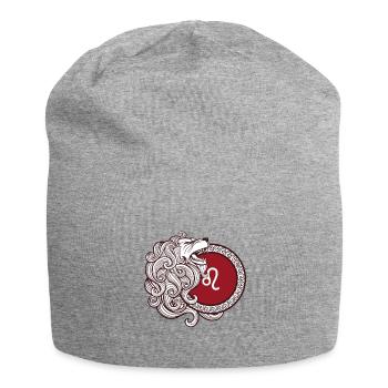 Löwe - Jersey-Beanie - Grau meliert - Vorne