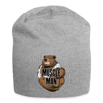 Muscle Man - Der Muskelmann! (Bär) - Jersey-Beanie - Grau meliert - Vorne