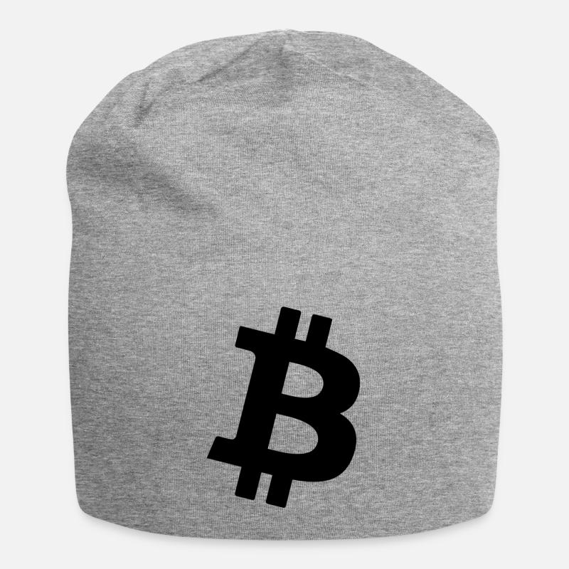 Bitcoin - Jersey-Beanie - Grau meliert