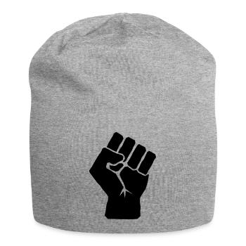 Symbole levé de poing - Bonnet en jersey - gris chiné - Devant