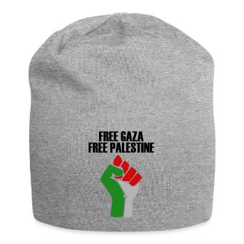 free gaza free palestine - Jersey Beanie - heather grey - Front
