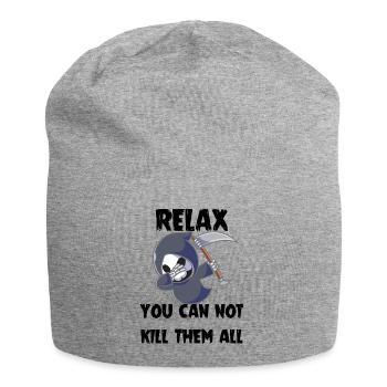 Le sarcasme de la Faucheuse, tu ne peux pas tuer tout le monde - Bonnet en jersey - gris chiné - Devant