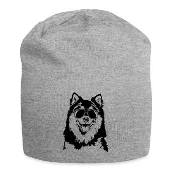 FINNISCHER LAPPHUND cool Sonnenbrille Wilsigns - Jersey-Beanie - Grau meliert - Vorne