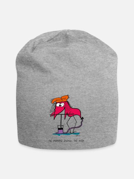 Je pompe donc je suis... - Bonnet en jersey - gris chiné