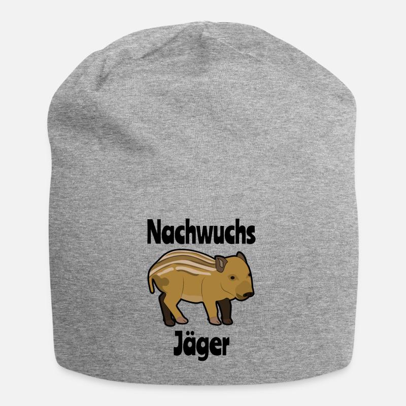 Nachwuchs Jäger Jagd Geschenk Geburt Baby Kind - Jersey-Beanie - Grau meliert