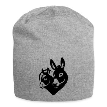Donkey Esel - Jersey-Beanie - Grau meliert - Vorne