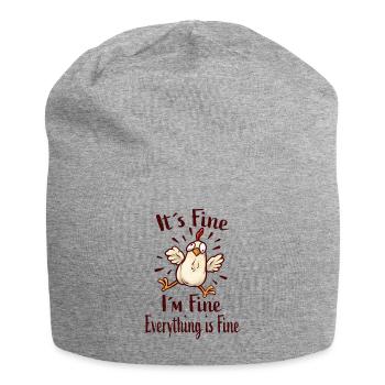 It´s Fine I´m Fine Everything Is Fine - Jersey-Beanie - Grau meliert - Vorne