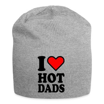 I love hot dads - Jersey-Beanie - Grau meliert - Vorne