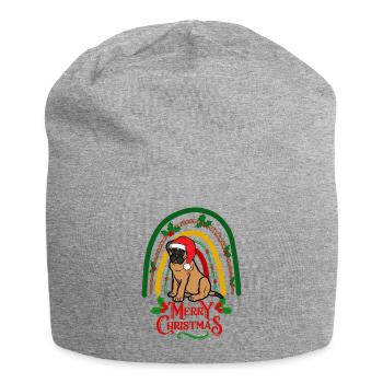 Sweet Bullmastiff Christmas Lover Kawaii - Jersey Beanie - heather grey - Front