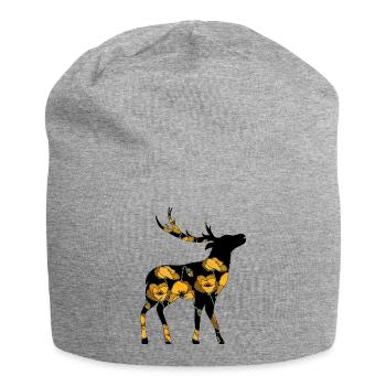 Hirsch - Jersey-Beanie - Grau meliert - Vorne
