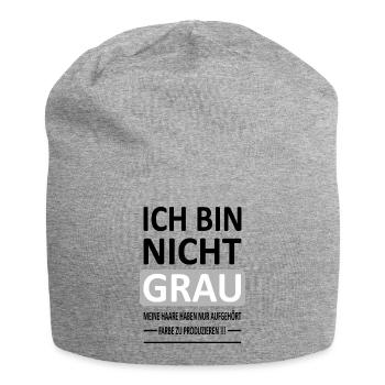 Ich bin Nicht GRAU - Version 1 - Jersey-Beanie - Grau meliert - Vorne