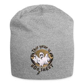 Dieses Jahr ist Boo Schlecht - Jersey-Beanie - Grau meliert - Vorne