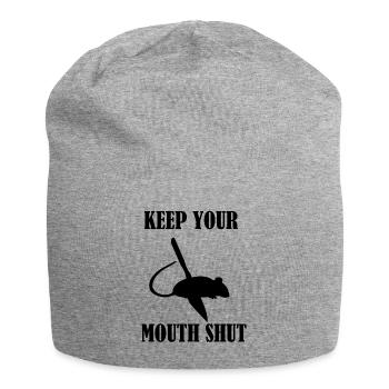 keep your mouth shut - Bonnet en jersey - gris chiné - Devant