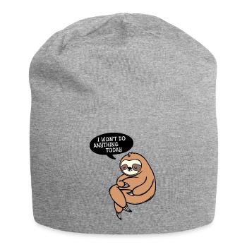 Déclaration sur le sommeil des mammifères paresseux paresseux - Bonnet en jersey - gris chiné - Devant