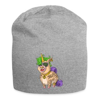 Licorne tatouée / Licorne tatouée - Bonnet en jersey - gris chiné - Devant