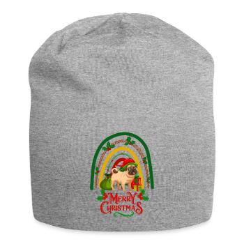 Weihnachten Mops Liebhaber Kawaii - Jersey-Beanie - Grau meliert - Vorne