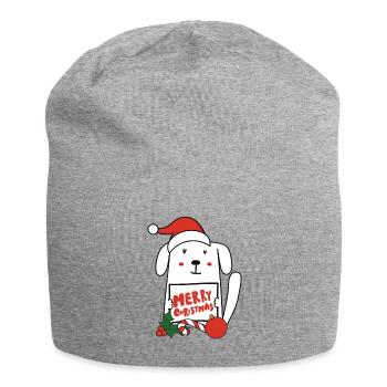 Pfotschafter Christmas - Nikolaus Hund - Jersey Beanie - heather grey - Front