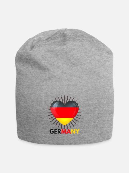 WM in Katar i Love Germany Fanartikel - Jersey-Beanie - Grau meliert
