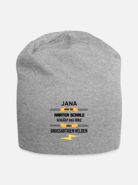 Jana unter harte Schale eines Großartigen Helden - Jersey-Beanie - Grau meliert