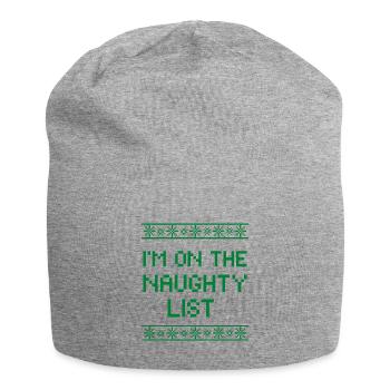I'm on the naughty list - Jersey-Beanie - Grau meliert - Vorne