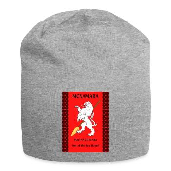Nom de famille Macnamara - Bonnet en jersey - gris chiné - Devant