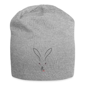 Année du Lapin 2023 - Jahr des Hasen Design - Bonnet en jersey - gris chiné - Devant