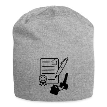 Contrat de maison signer l’achat de loyer - Bonnet en jersey - gris chiné - Devant