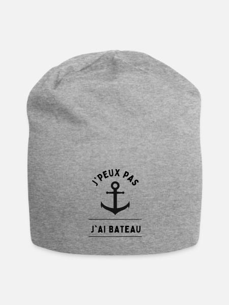J'peux pas j'ai bateau - Bonnet en jersey - gris chiné