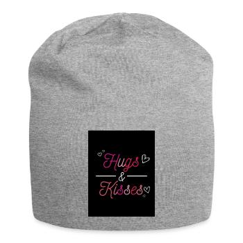 UMARMUNGEN UND KÜSSE - Jersey-Beanie - Grau meliert - Vorne