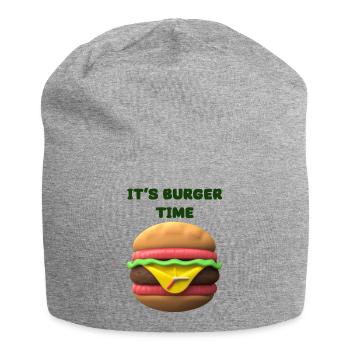 C’EST L’HEURE DU BURGER - Bonnet en jersey - gris chiné - Devant