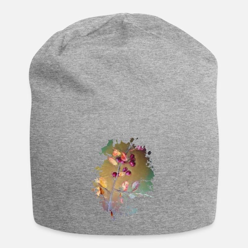Pflanze - Jersey-Beanie - Grau meliert