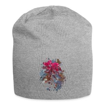 Herbst - Jersey-Beanie - Grau meliert - Vorne