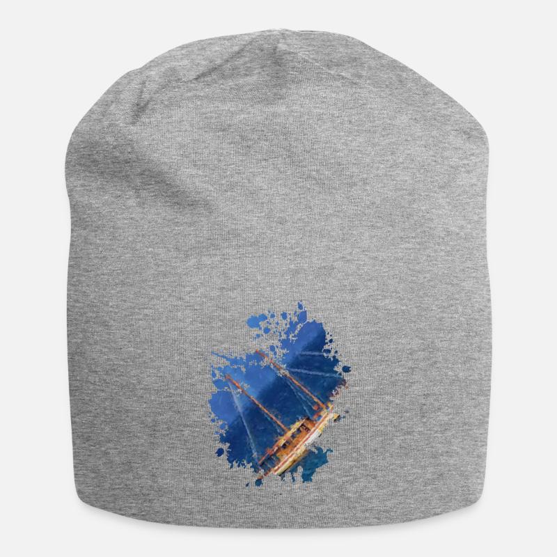 Schiff - Jersey-Beanie - Grau meliert