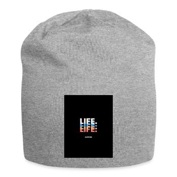 LEBEN - Jersey-Beanie - Grau meliert - Vorne