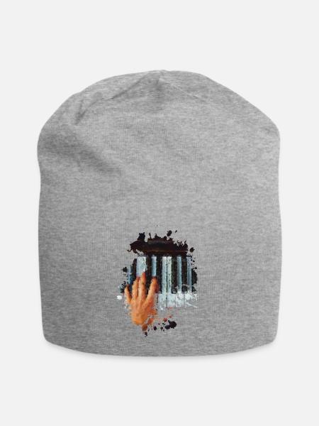 Piano - Jersey-Beanie - Grau meliert