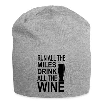 Bier Wein Whiskey Schnaps Alkohol - Jersey-Beanie - Grau meliert - Vorne