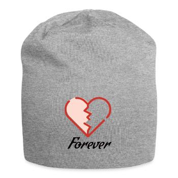 Love forever - Jersey Beanie - heather grey - Front